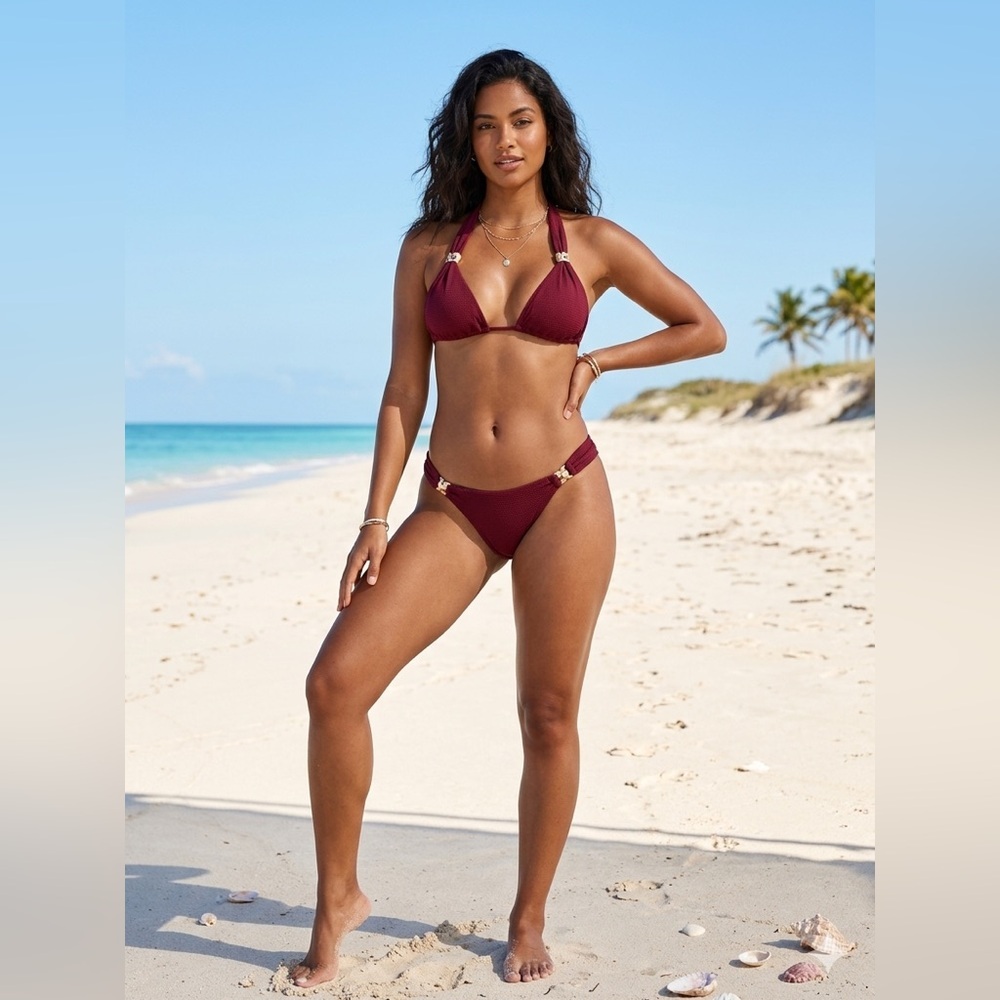 NWT LENNY NIEMEYER
RING LONG BIKINI Sangria